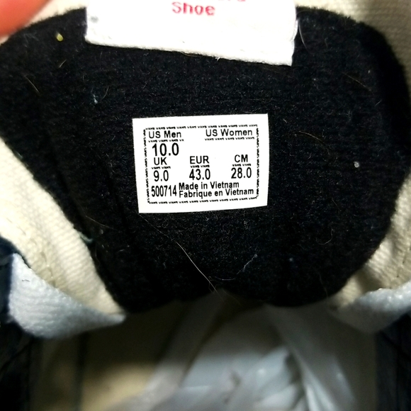 VANS Men's Worlds #1 Sk 8 High Top Canvas & Suede Shoe Size 10 Navy Blue - Picture 9 of 10